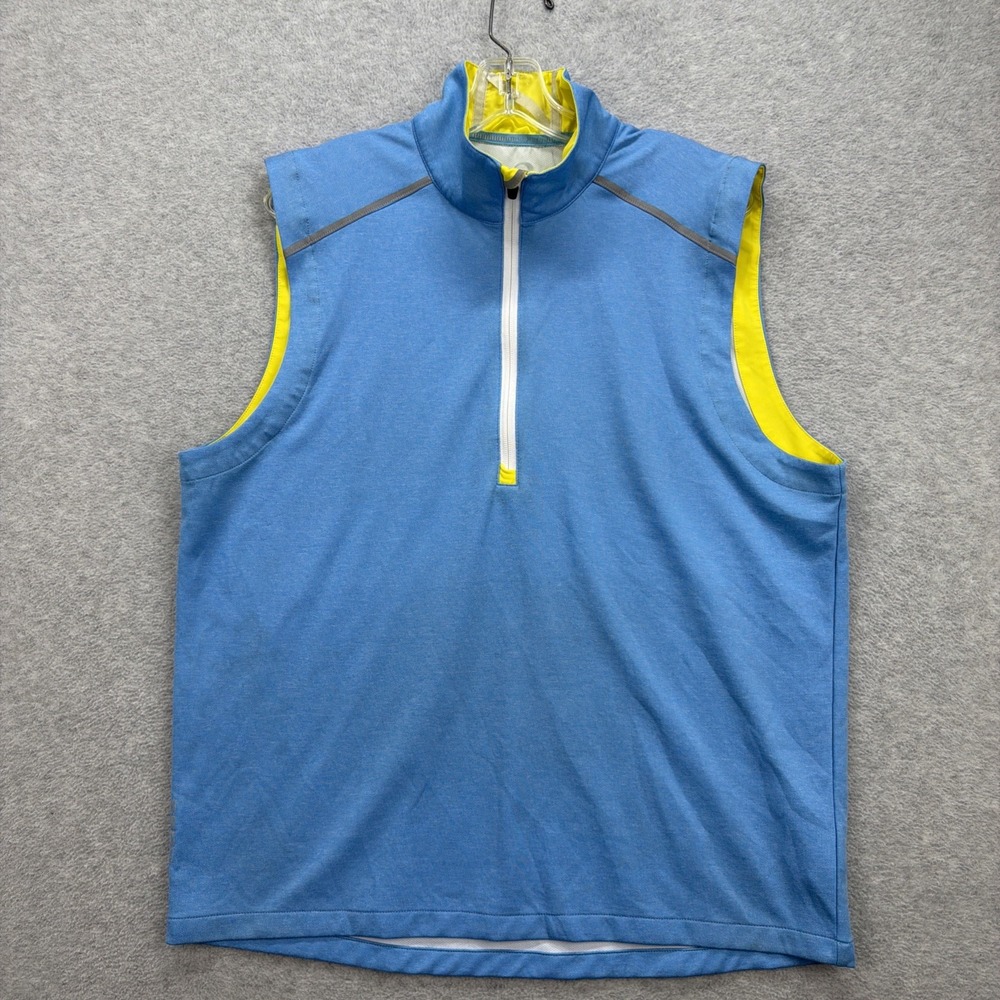 Zero Restriction 1/4 Zip Vest Mens Large Blue Golf Performance Stretch Active‎